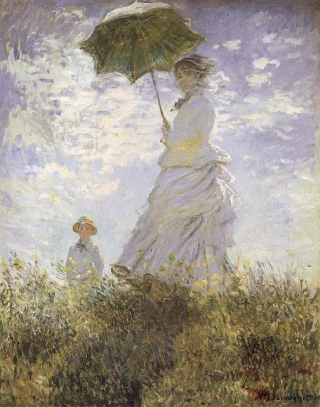 Claude Monet The Walk,Lady iwth Parasol Spain oil painting art